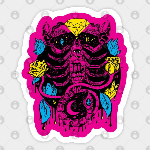 CMYK Mystic Scorpio Zodiac Sticker by kenallouis